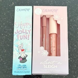 ColourPop Frosty Snowman Lip Set in Pink and Brown